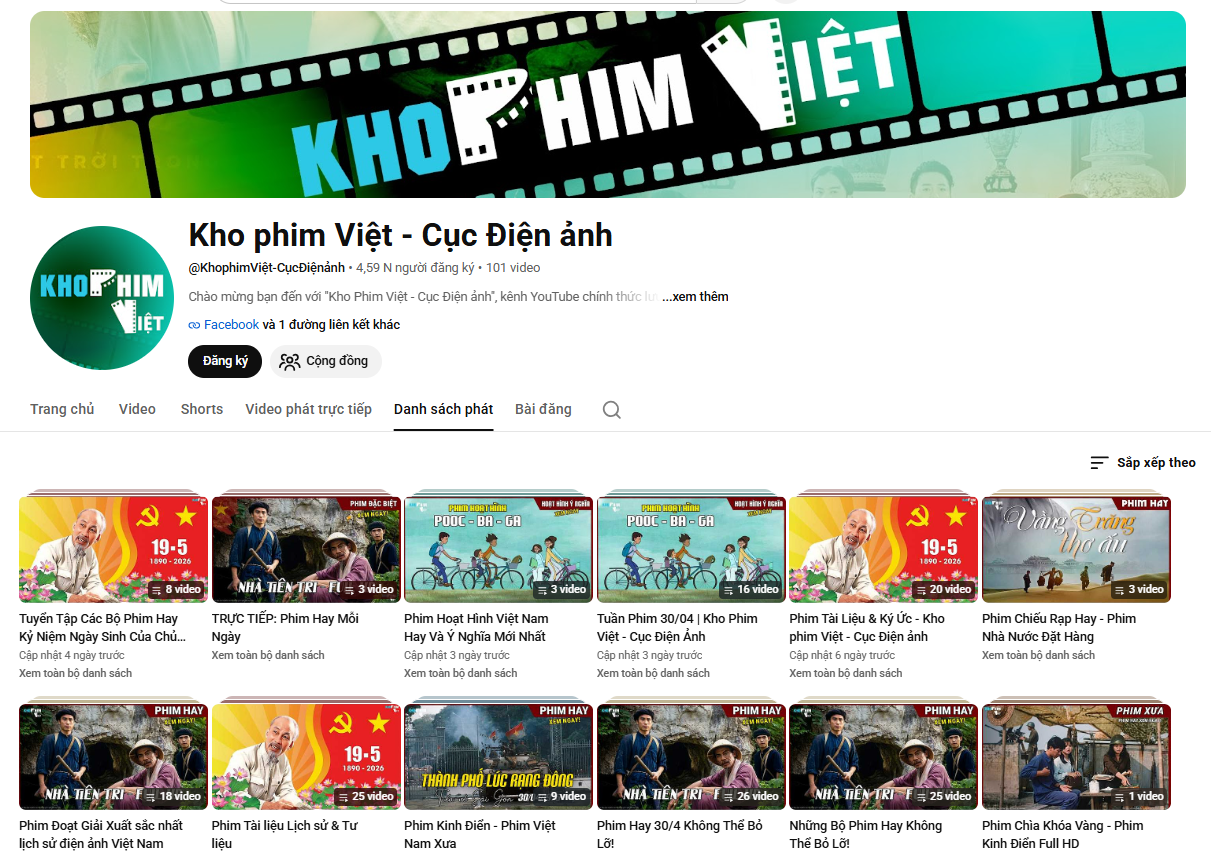 Kênh YouTube “Kho phim Việt – Cục Điện ảnh” hướng tới lưu trữ, bảo tồn và lan tỏa các thước phim giá trị